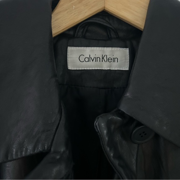 CALVIN KLEIN Lambskin Leather Butter Soft sz S - Picture 8 of 13